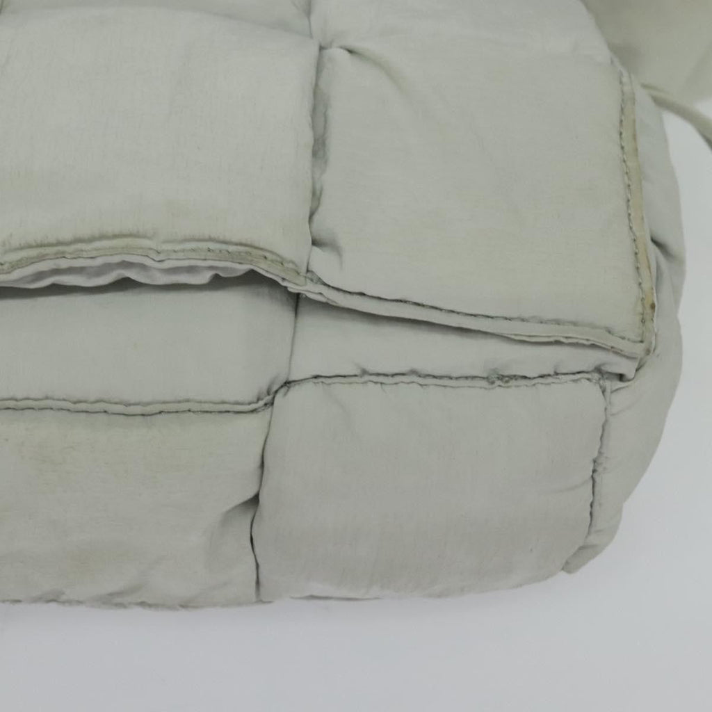 Bottega Veneta Padded Tech Cassette Crossbody Bag Intrecciato Nylon Gray Nylon Shoulder Bag Bag