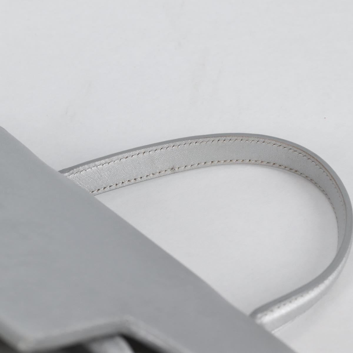 Celine Belt Bag Textured Leather Silver Leather Handbag
