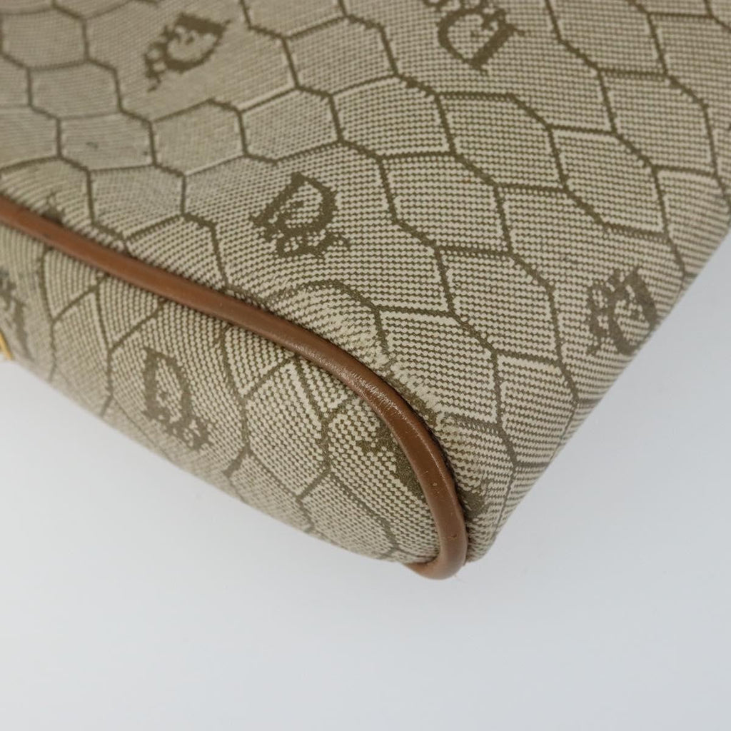 Christian Dior Vintage Honeycomb Shoulder Bag Canvas Beige Canvas Shoulder Bag Bag (Pre-Owned)