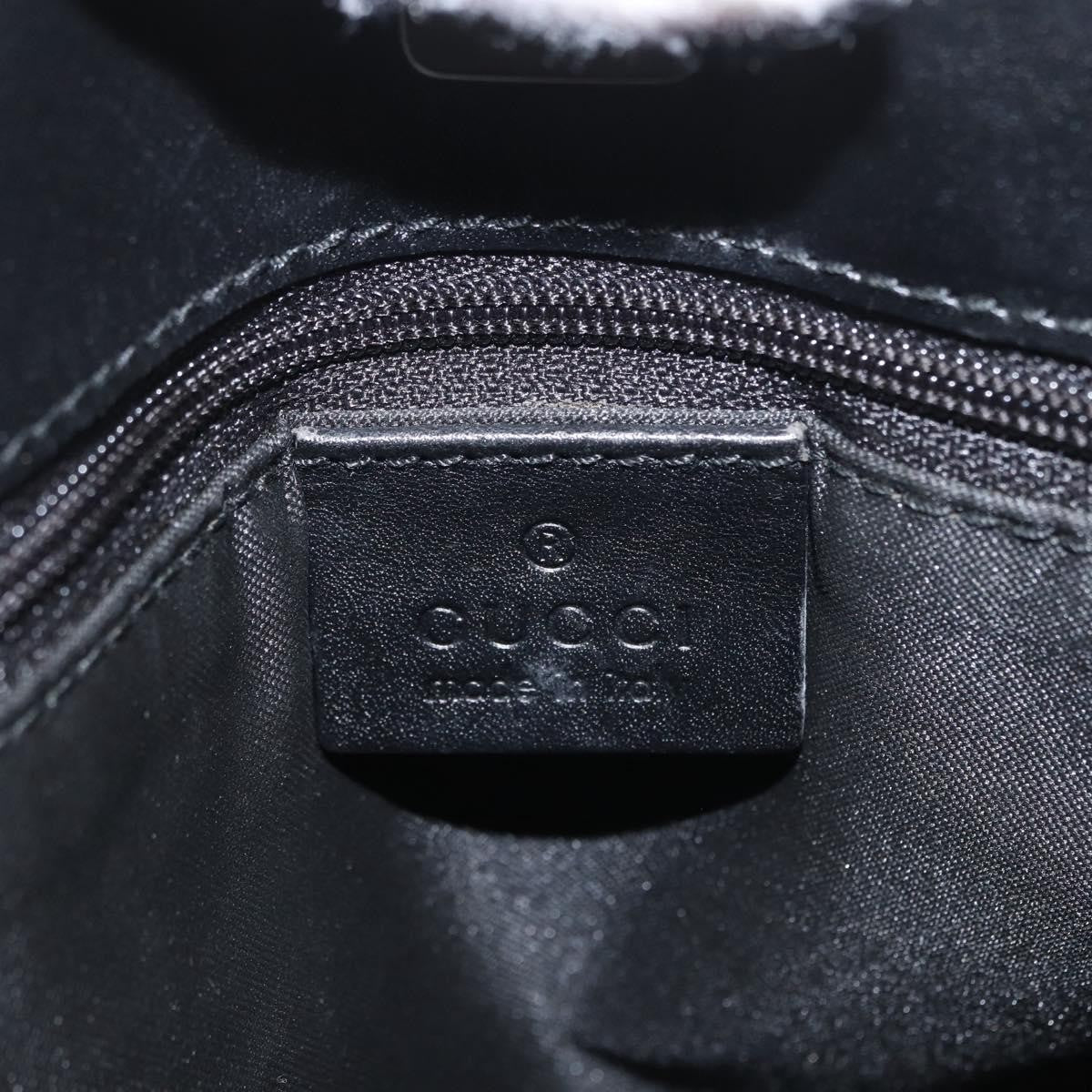 Gucci Double Pocket Tote Gg Canvas Black Canvas Handbag (Pre-Owned)