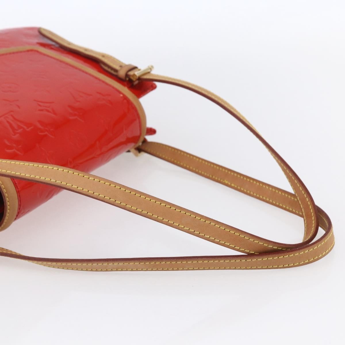 Louis Vuitton Biscayne Bay Handbag Monogram Vernis Red Patent_Leather Bag