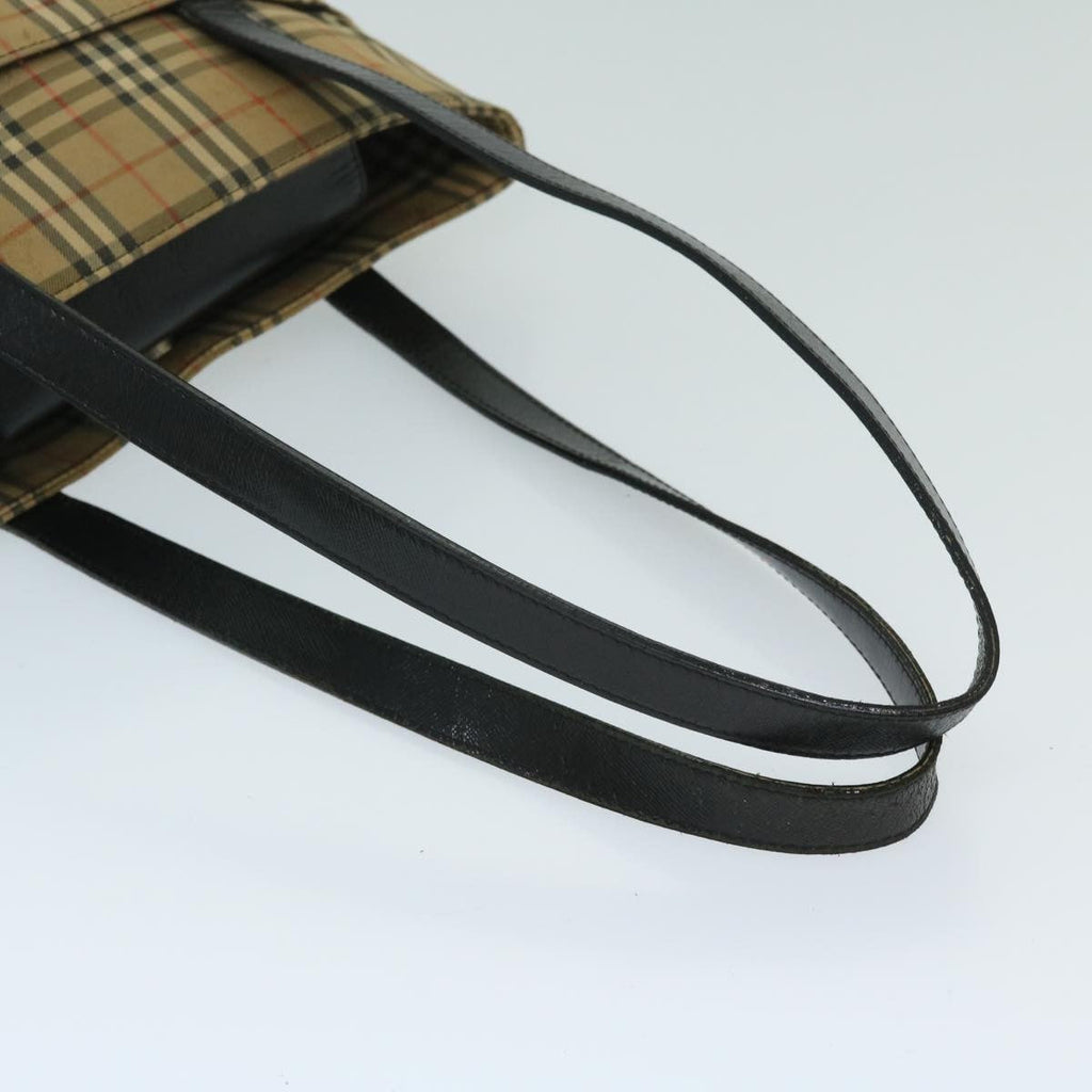 Burberry Nova Check Tote Canvas And Leather Beige Canvas Tote Bag