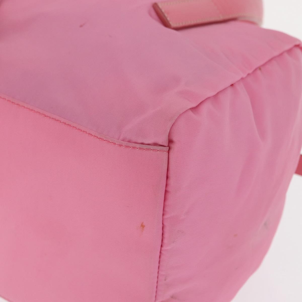Prada Side Pocket Convertible Duffle Bag Tessuto Pink Nylon Handbag