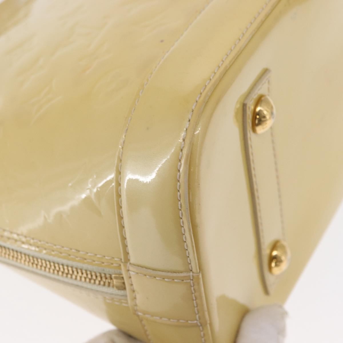 Louis Vuitton Alma Handbag Patent Leather Beige Patent_Leather Handbag
