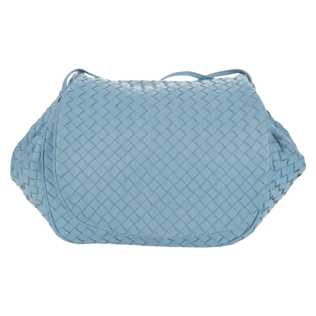Bottega Veneta Intrecciato Shoulder Bag Leather Blue Leather Shoulder Bag Bag