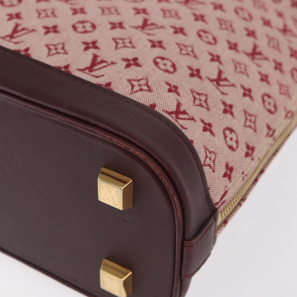 Louis Vuitton Alma Handbag Mini Lin Monogram Red Canvas Handbag