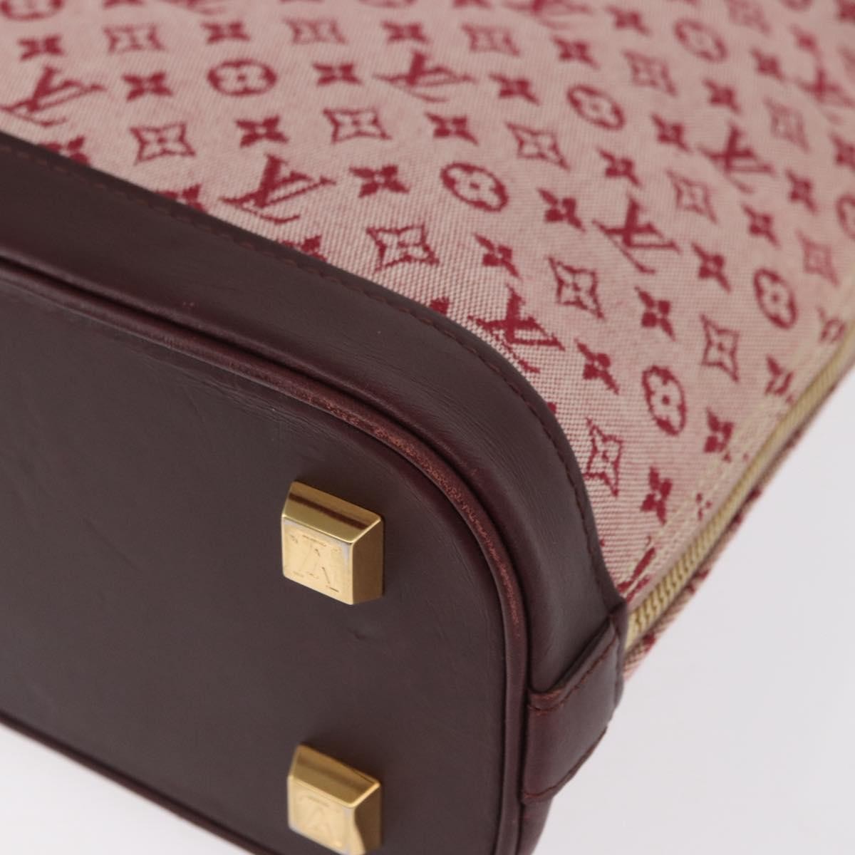 Louis Vuitton Alma Handbag Mini Lin Monogram Red Canvas Handbag