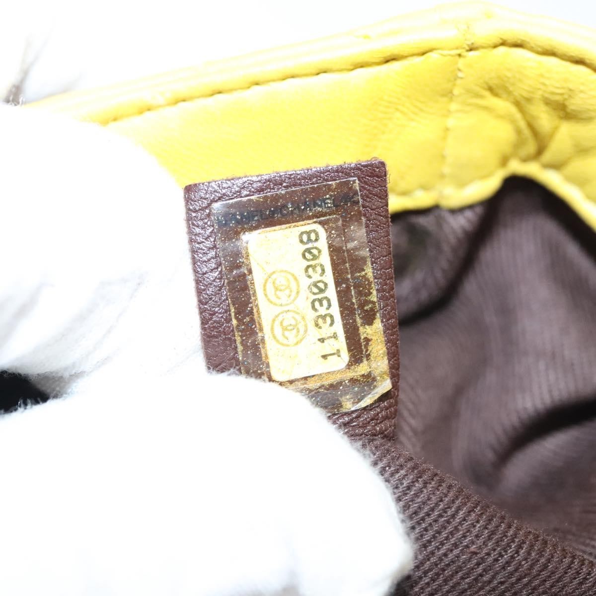Chanel Two Tone Mademoiselle Lock Flap Bag Quilted Lambskin Yellow Leather Shoulder Bag Bag
