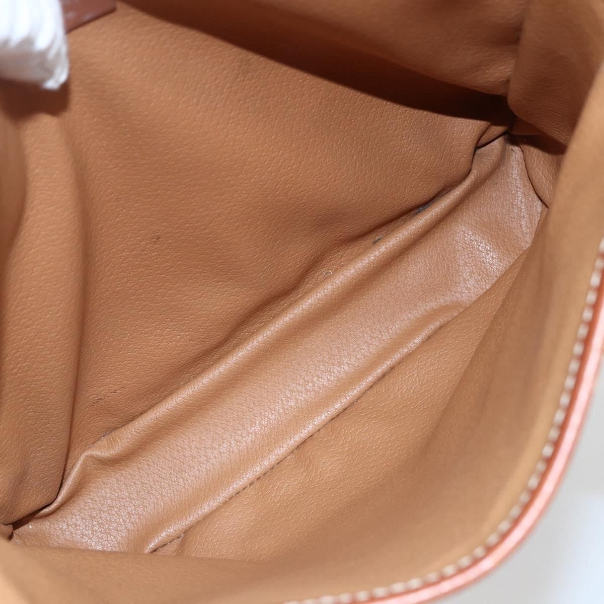 Celine Vintage Macadam Handbag Canvas And Leather Brown Canvas Handbag