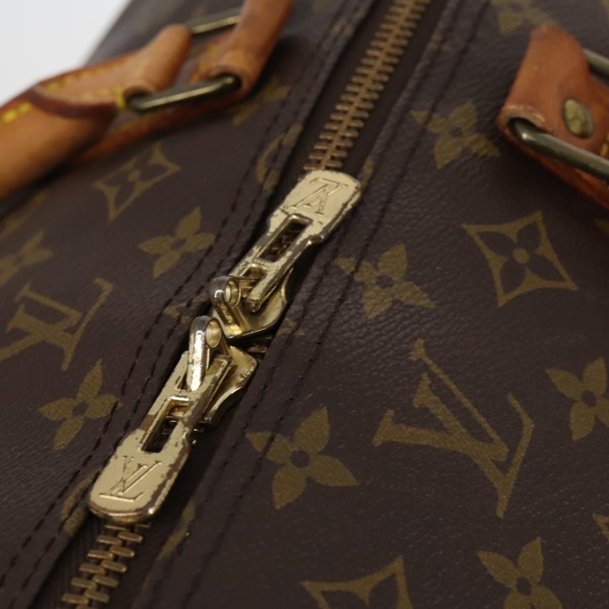 Louis Vuitton Keepall Bandouliere Bag Monogram Canvas Brown Canvas Travel Bag