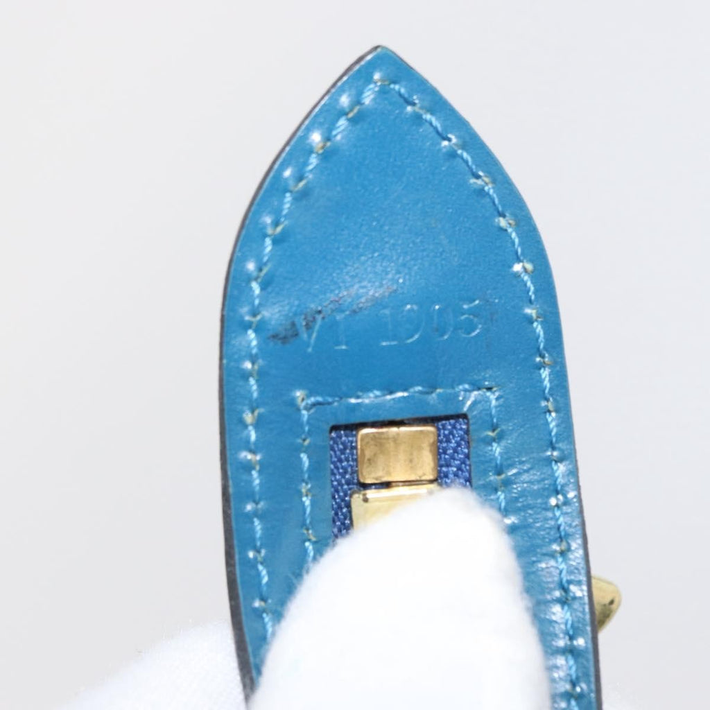 Louis Vuitton Saint Jacques Handbag Epi Leather Blue Leather Shoulder Bag