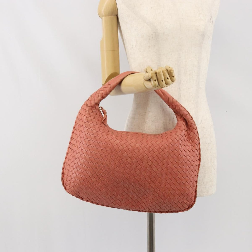 Bottega Veneta Veneta Hobo Intrecciato Nappa Pink Leather Handbag