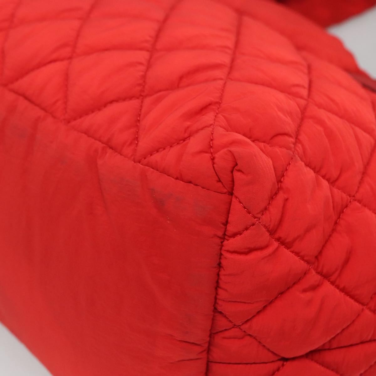 Chanel Coco Cocoon Reversible Tote Quilted Nylon Red Nylon Tote Bag Bag