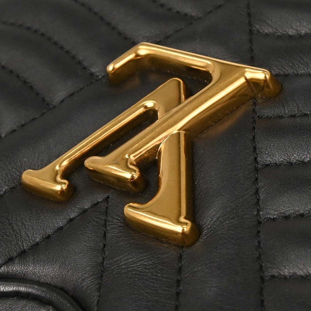 Louis Vuitton New Wave Heart Crossbody Bag Quilted Leather Black Leather Crossbody Bag