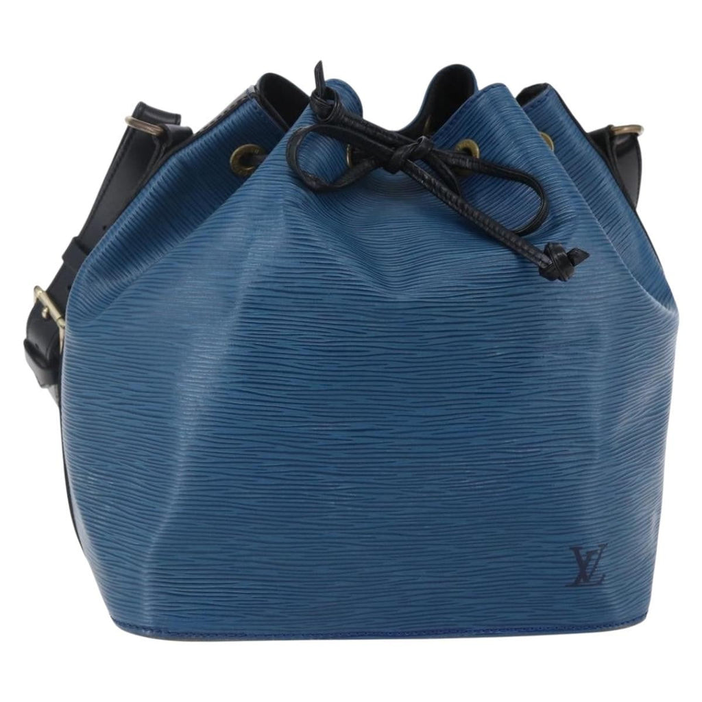 Louis Vuitton Petit Noe Handbag Two Tone Epi Leather Black Leather Bag