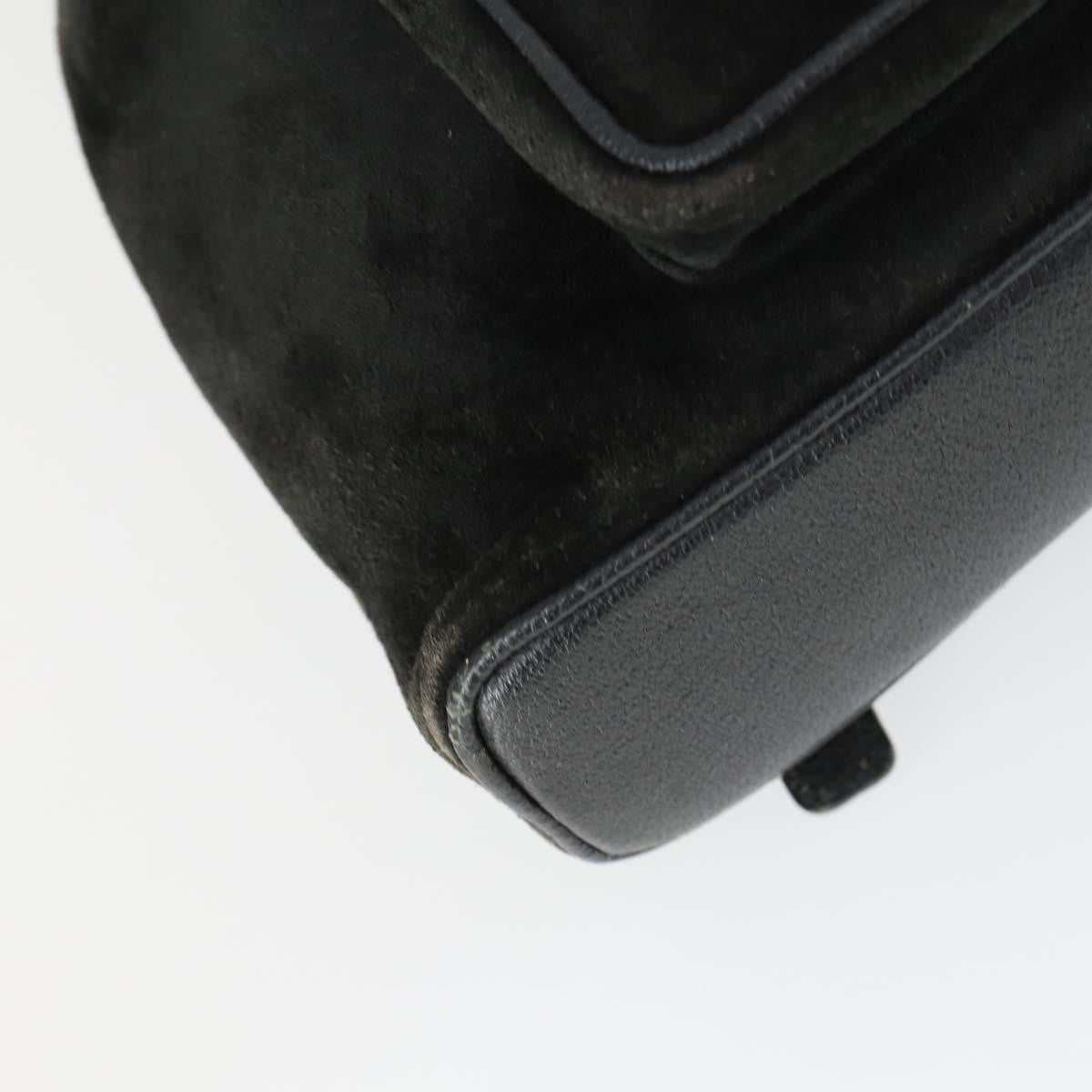 Gucci Gucci Bamboo Backpack Daim Black Suede Backpack Bag (Pre-Owned)