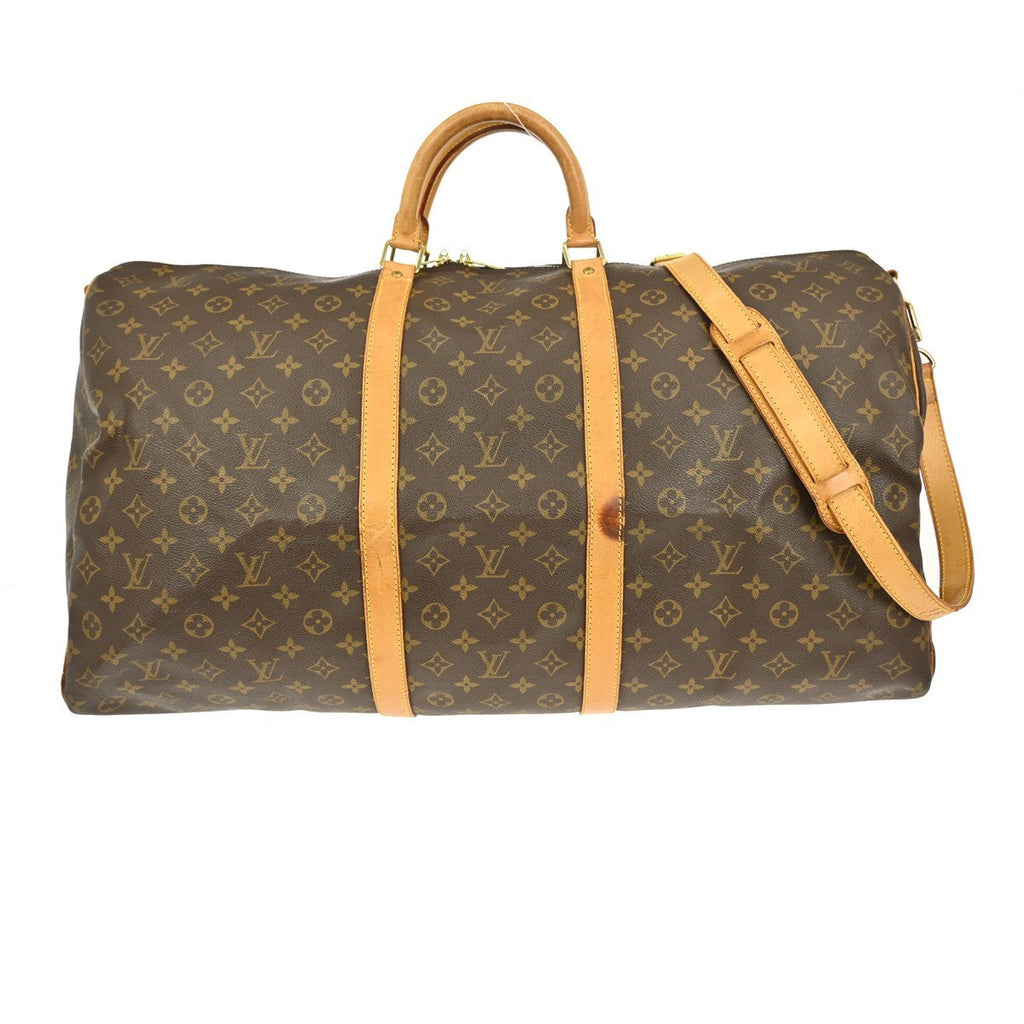 Louis Vuitton Keepall Bandouliere Bag Monogram Canvas Brown Canvas Travel Bag