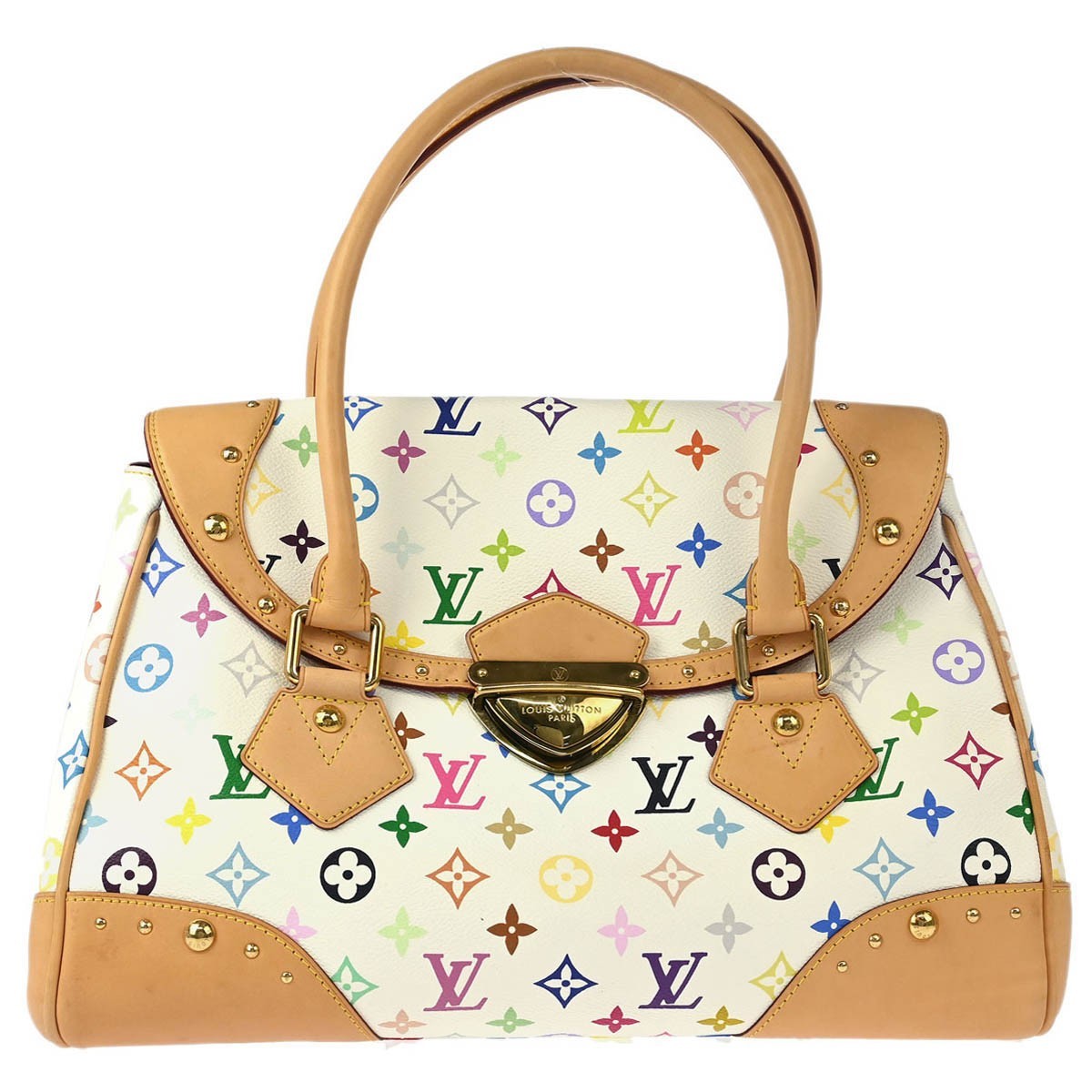 Louis Vuitton Beverly Handbag Monogram Multicolor Multicolour Canvas Handbag