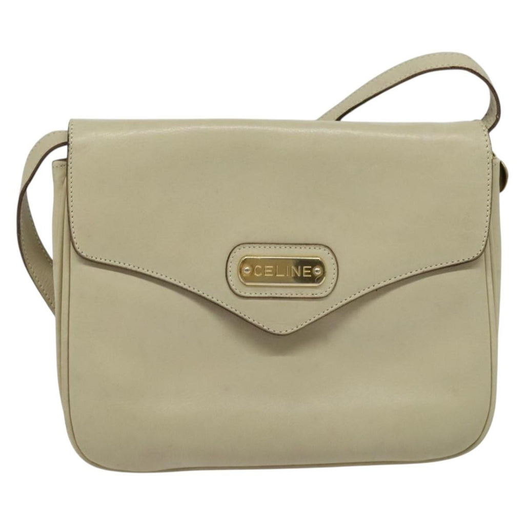 Celine Shoulder Bag Leather Beige Leather Shoulder Bag Bag