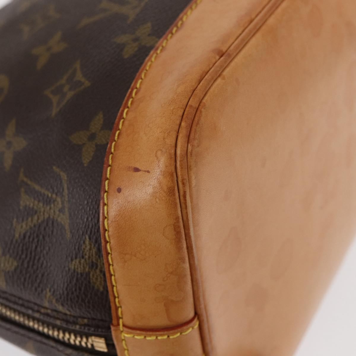 Louis Vuitton Alma Handbag Monogram Canvas Brown Canvas Handbag