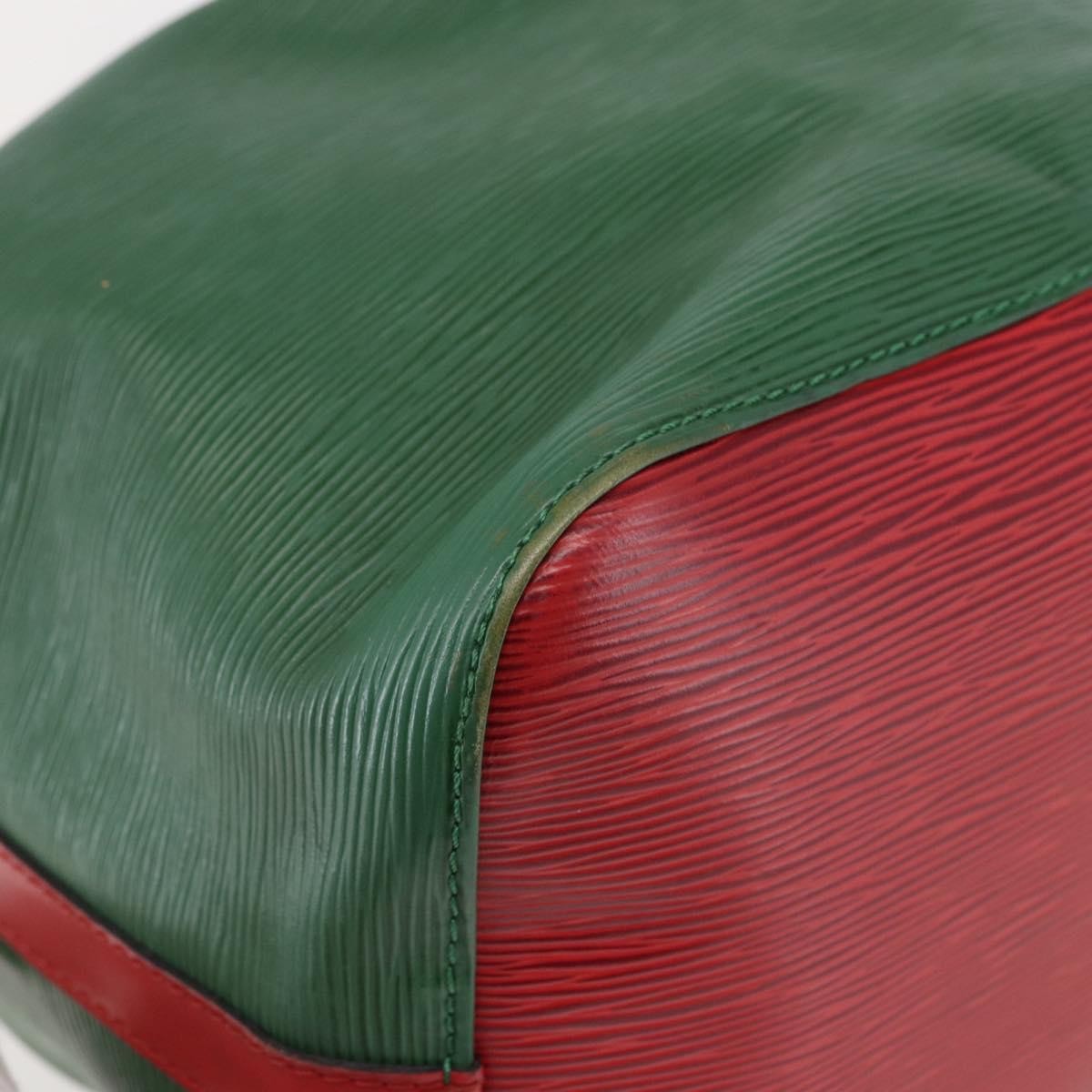 Louis Vuitton Bicolor Petit Noe Handbag Epi Leather Green Leather Bag