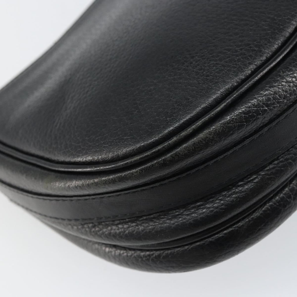 Burberry Vintage Shoulder Bag Leather Black Leather Shoulder Bag