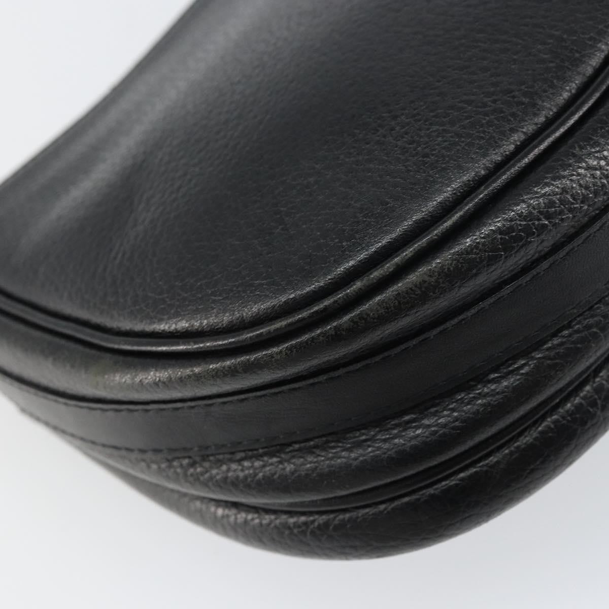 Burberry Vintage Shoulder Bag Leather Black Leather Shoulder Bag