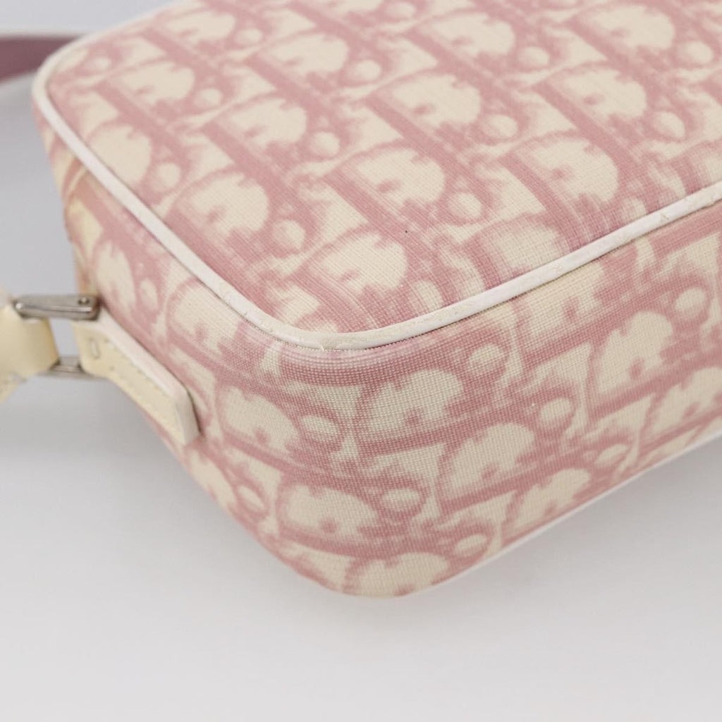 Christian Dior Vintage Crossbody Bag Diorissimo Canvas Pink Canvas Shoulder Bag Bag (Pre-Owned)