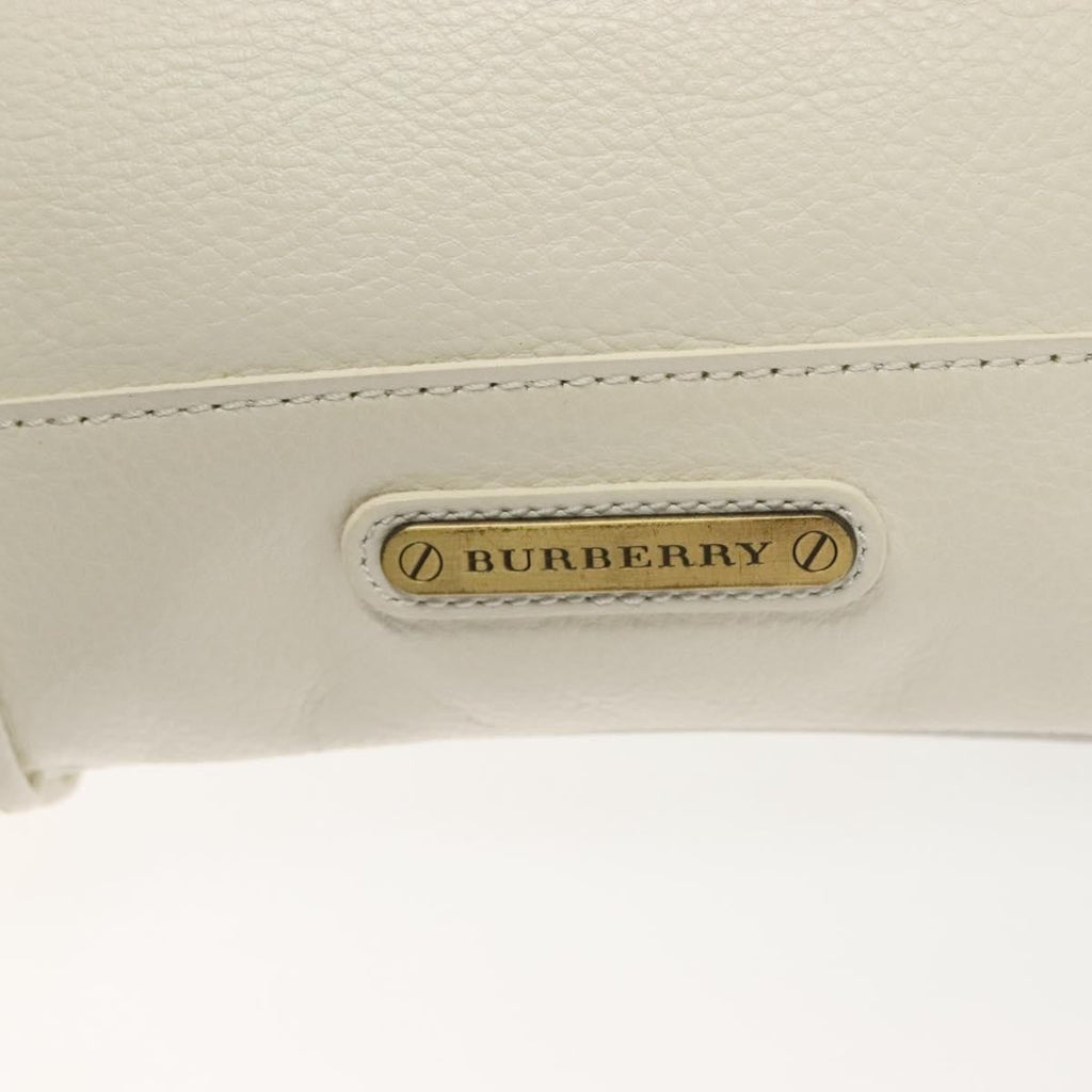 Burberry Vintage Tote Leather White Leather Tote Bag