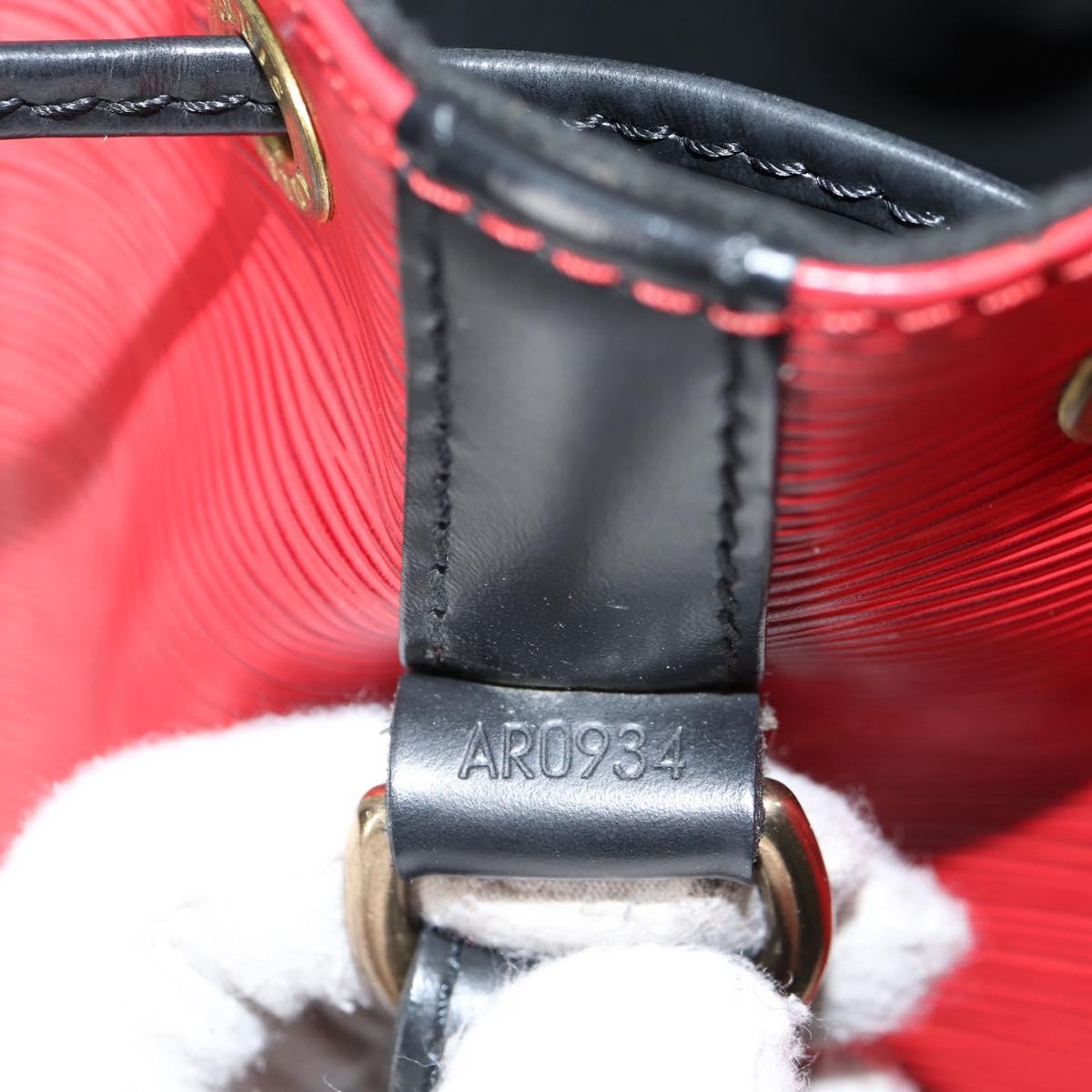 Louis Vuitton Bicolor Petit Noe Handbag Epi Leather Red Leather Shoulder Bag