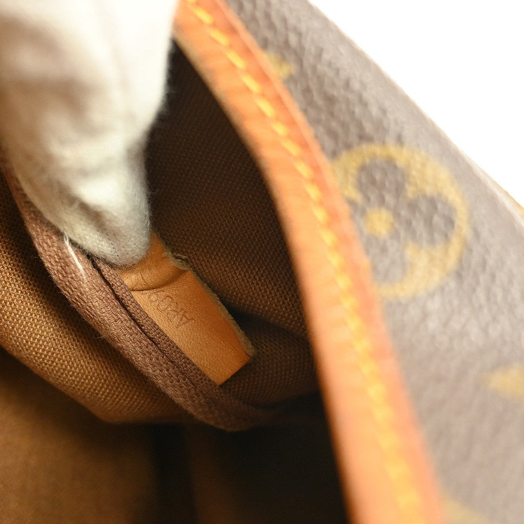 Louis Vuitton Saumur Handbag Monogram Canvas Brown Canvas Shoulder Bag