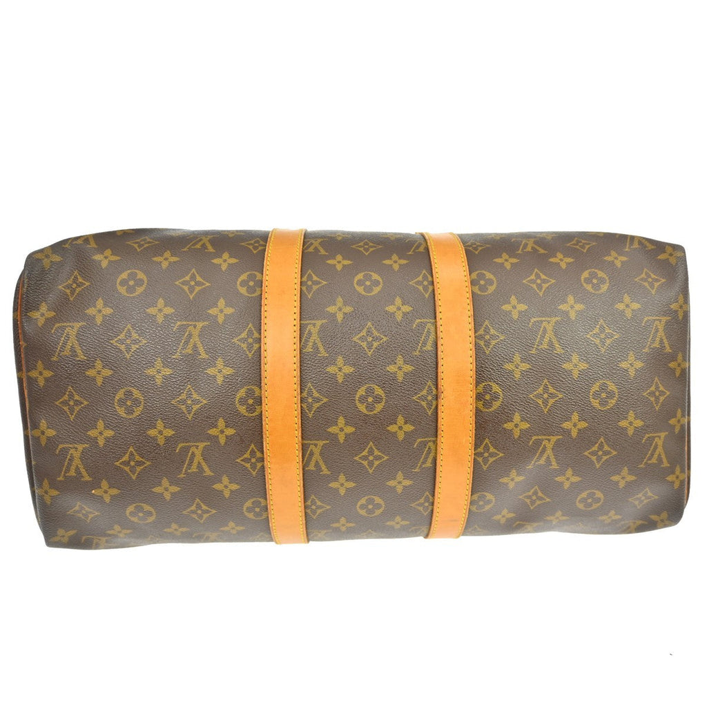 Louis Vuitton Keepall Bag Monogram Canvas Brown Canvas Travel Bag
