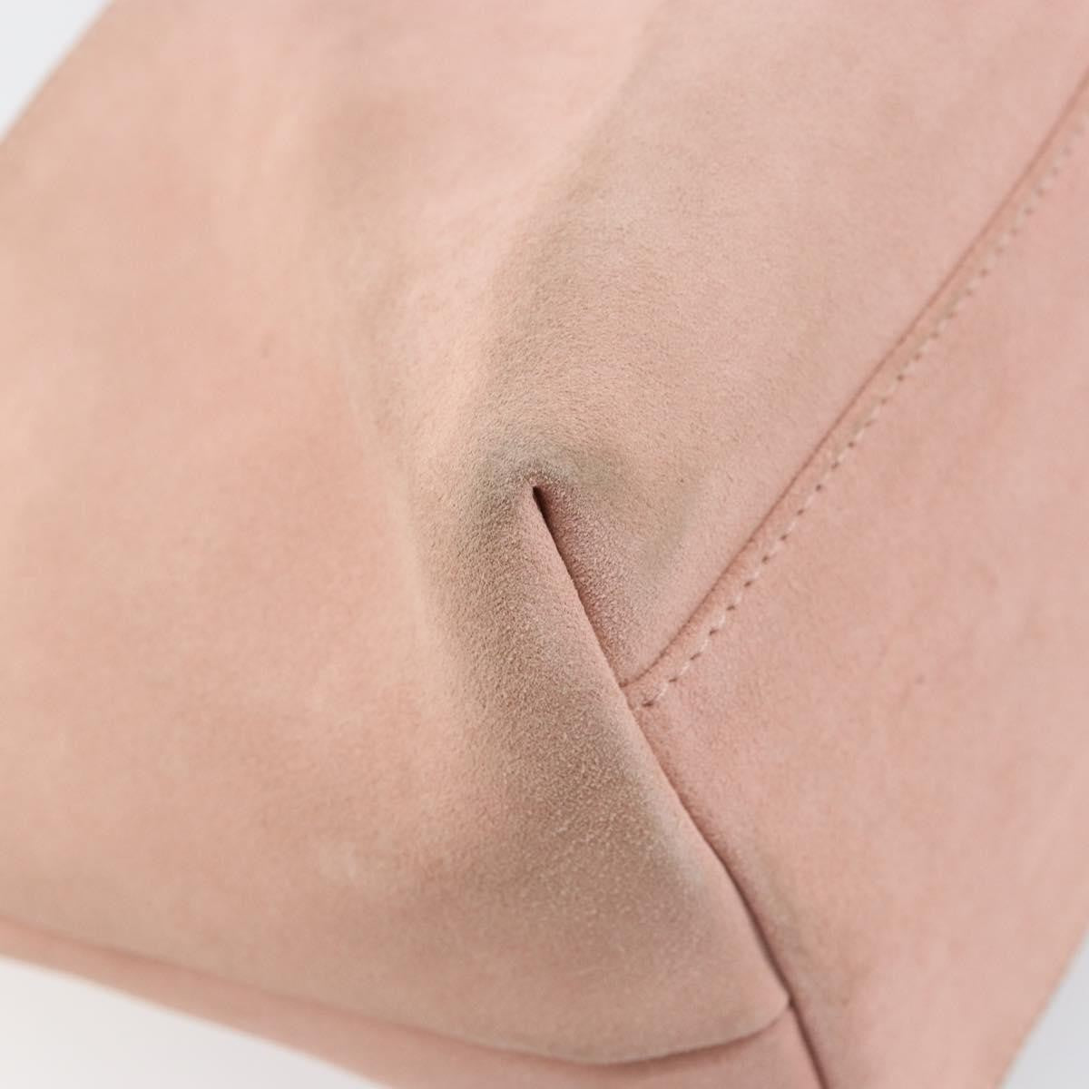 Gucci Vintage Handbag Suede Pink Suede Handbag (Pre-Owned)