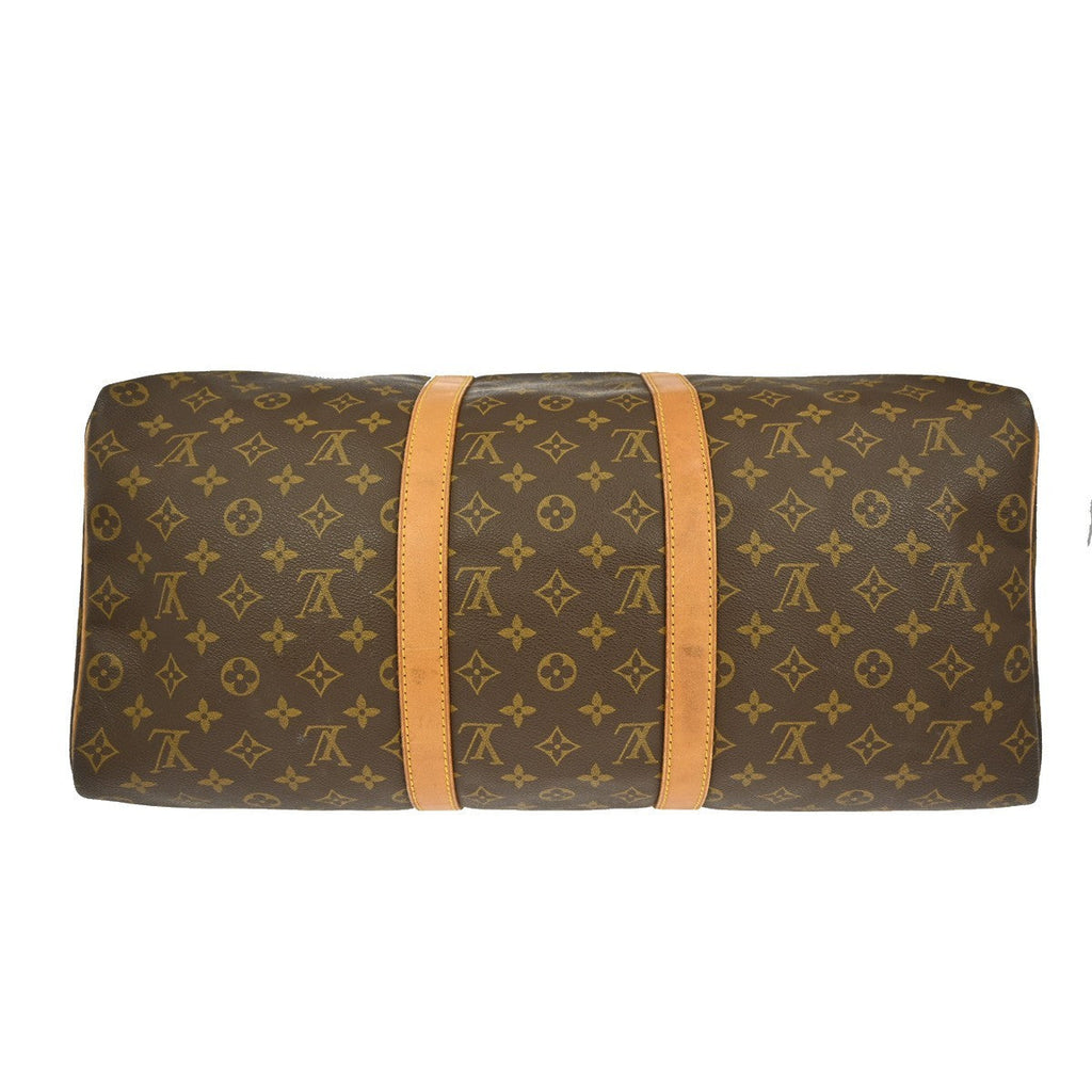 Louis Vuitton Keepall Bag Monogram Canvas Brown Canvas Travel Bag
