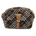 Burberry Nova Check Blue Label Canvas Brown Canvas Shoulder Bag