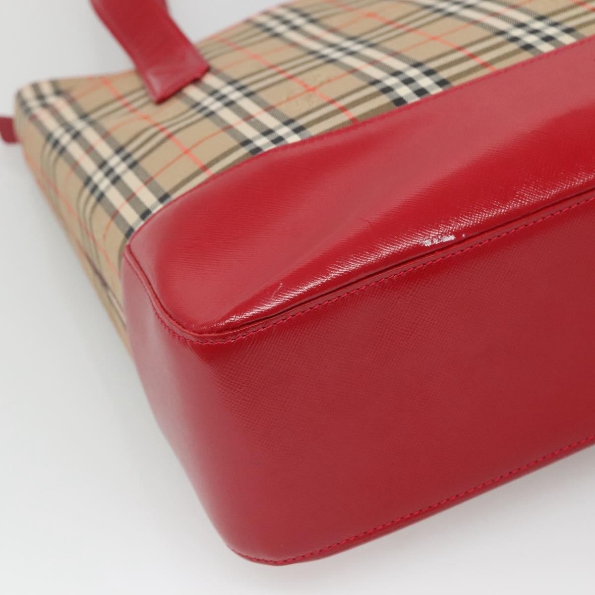 Burberry Nova Check Tote Canvas And Leather Beige Canvas Tote Bag