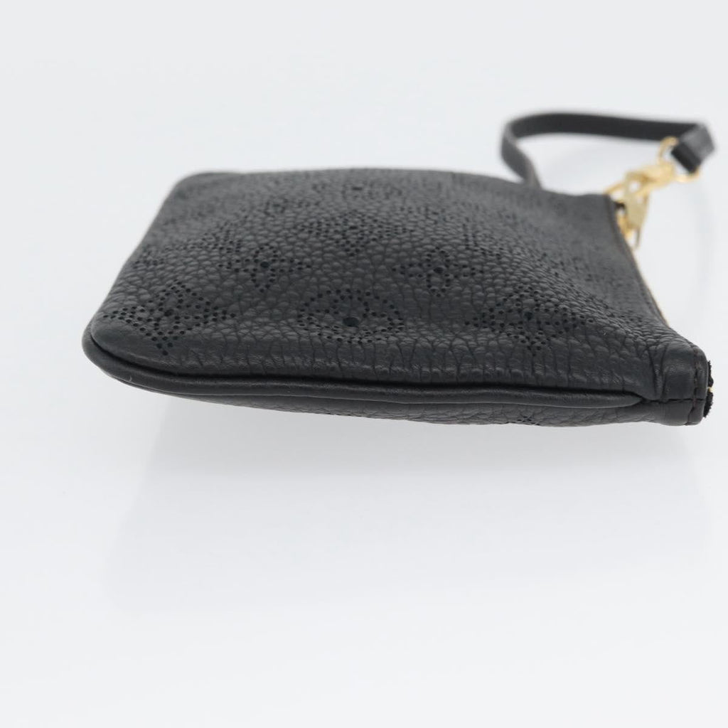 Louis Vuitton Selene Pochette Mahina Leather Black Leather Clutche & Pouche Bag
