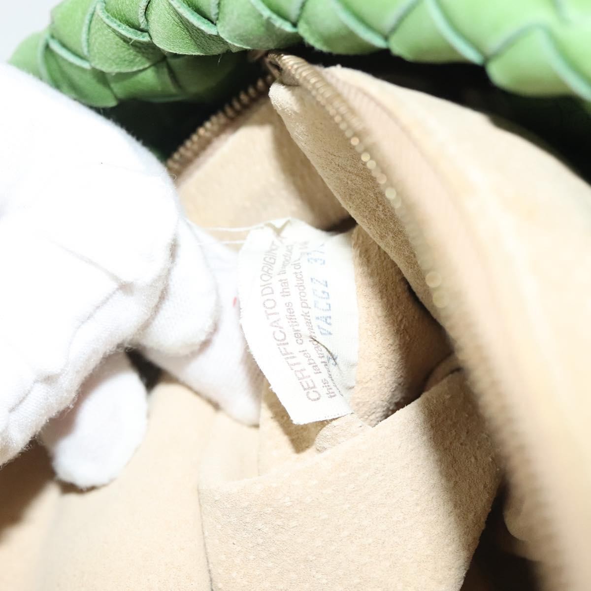 Bottega Veneta Intrecciato Leather Green Leather Handbag