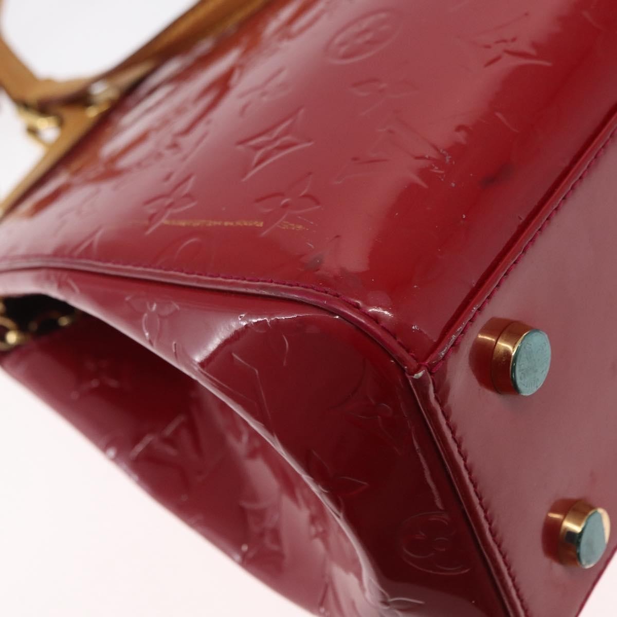 Louis Vuitton Brea Handbag Monogram Vernis Red Patent_Leather Handbag
