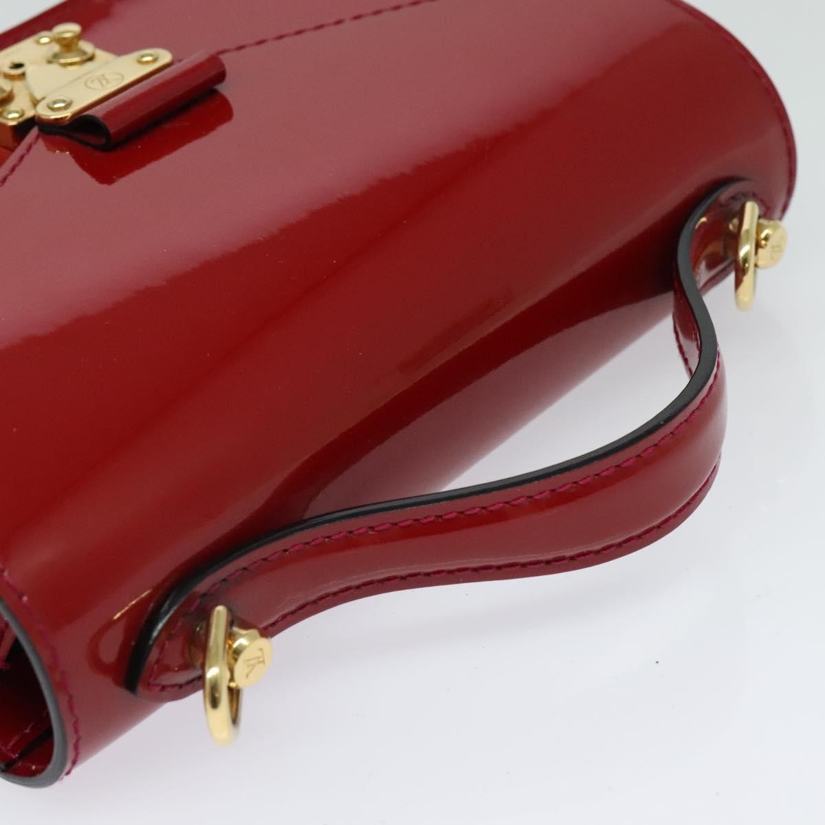Louis Vuitton Monceau Handbag Vernis Red Patent_Leather Handbag