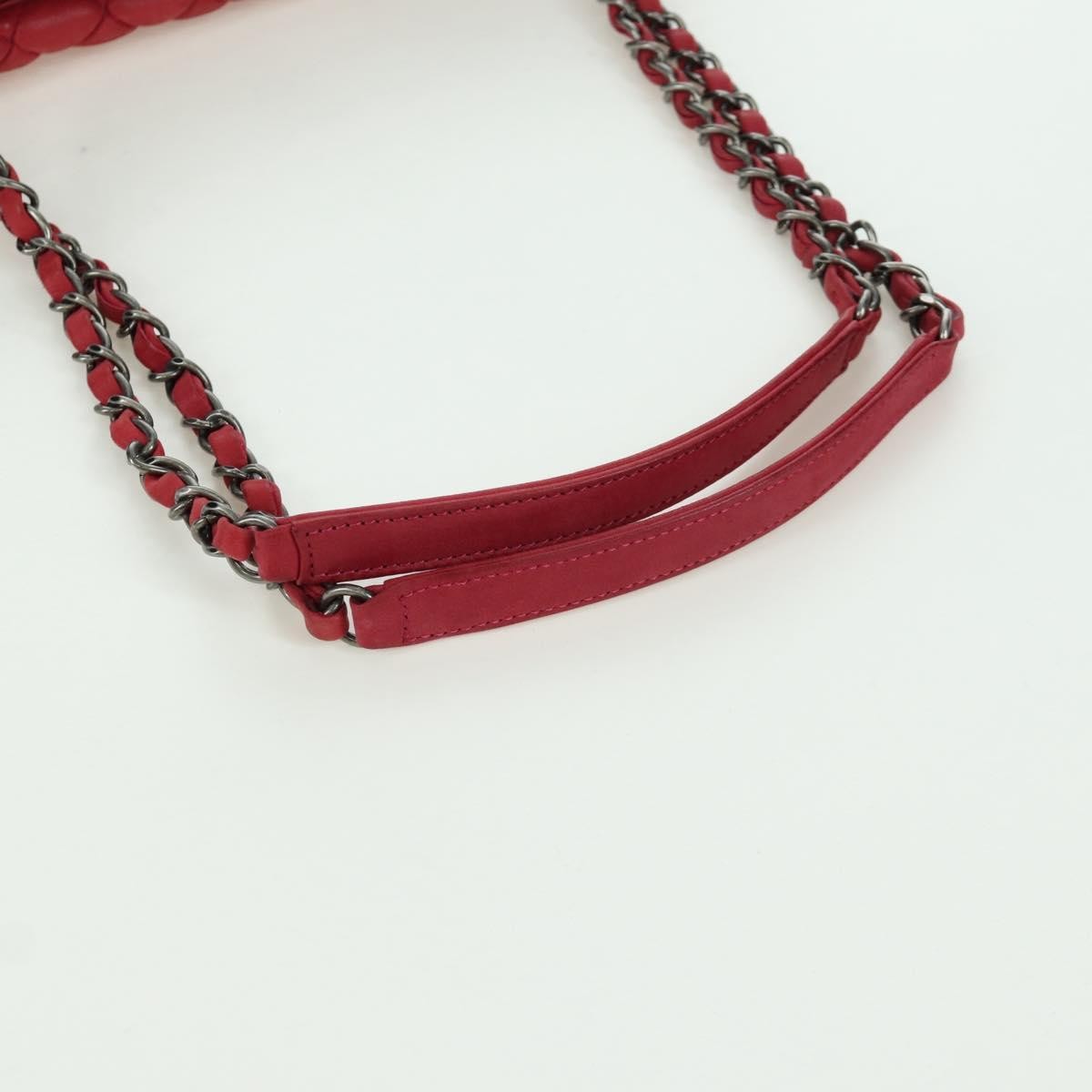 Chanel New Bubble Tote Quilted Calfskin Red Leather Tote Bag Bag