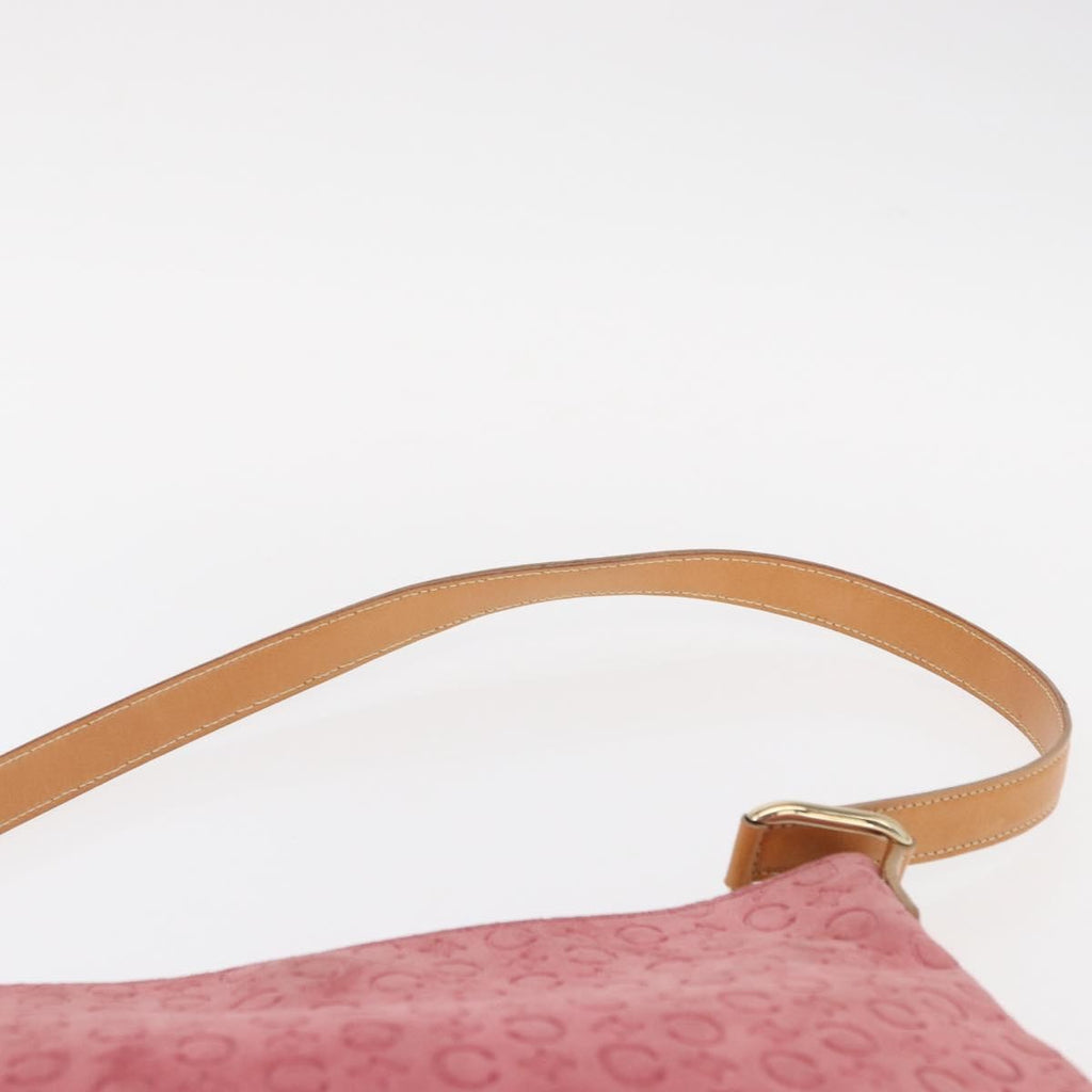 Celine C Macadam Shoulder Bag Suede Pink Suede Shoulder Bag Bag
