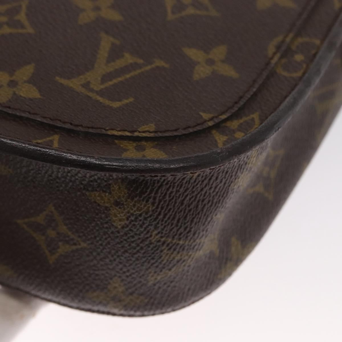 Louis Vuitton Saint Cloud Handbag Monogram Canvas Brown Canvas Shoulder Bag