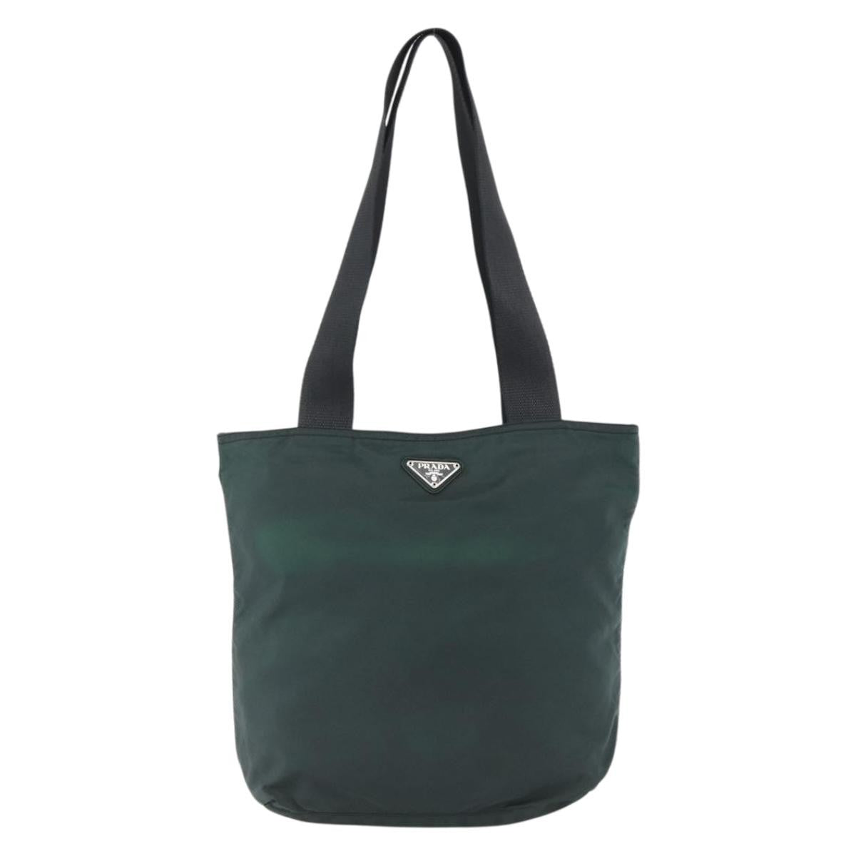 Prada Vintage Zip Tote Tessuto Green Nylon Tote Bag Bag