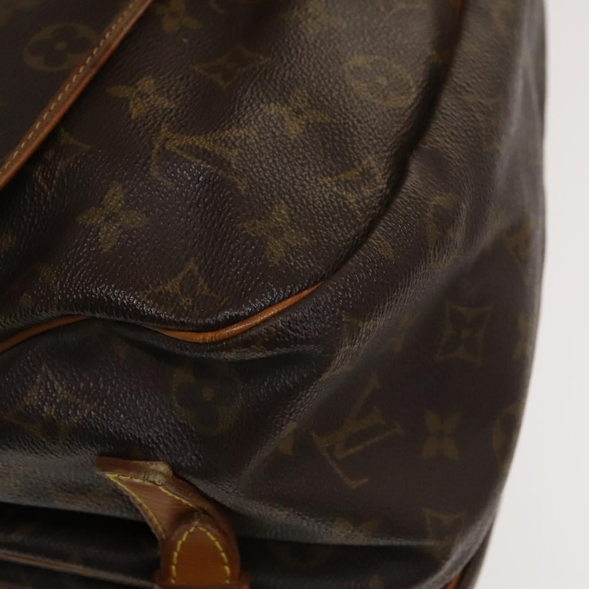 Louis Vuitton Saumur Handbag Monogram Canvas Brown Canvas Shoulder Bag