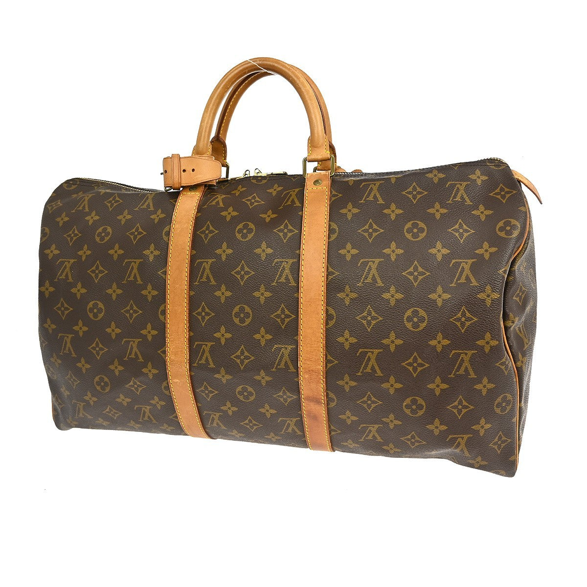 Louis Vuitton Keepall Bag Monogram Canvas Brown Canvas Travel Bag