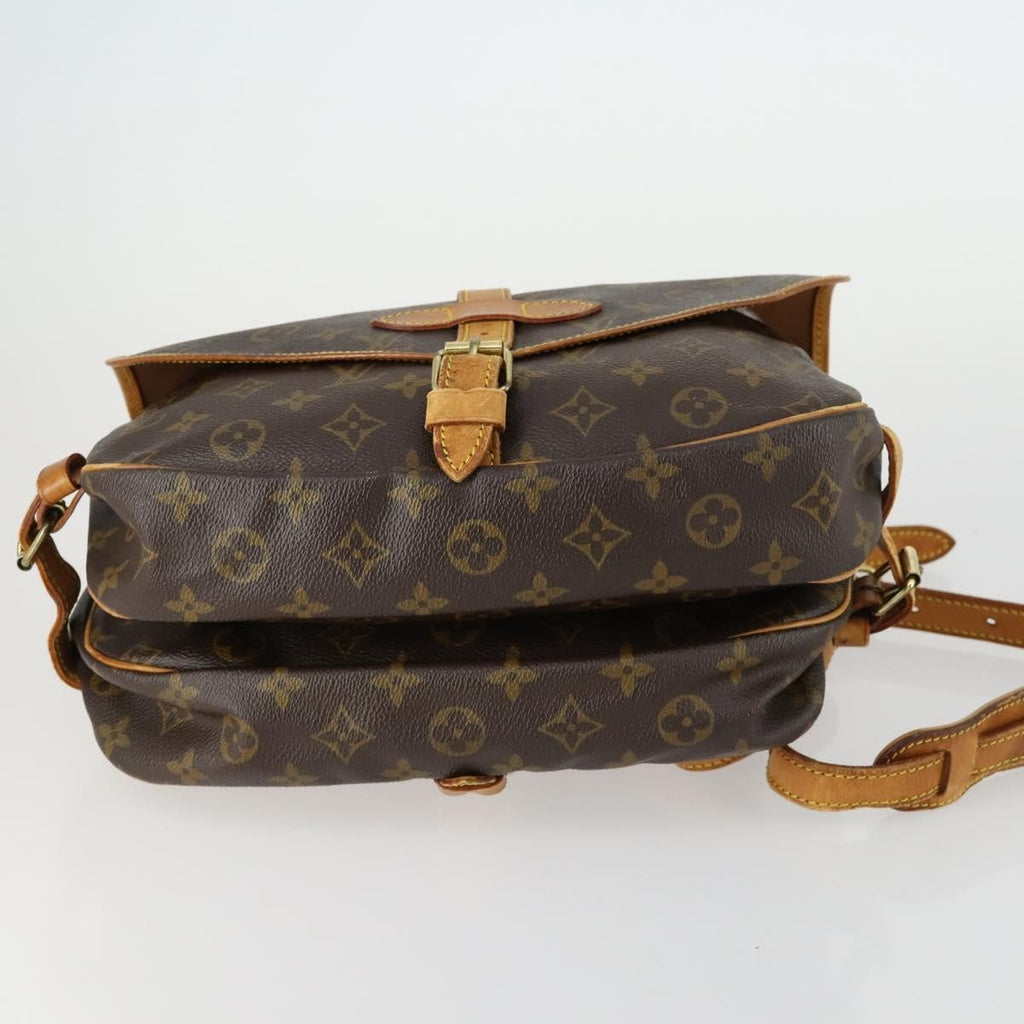 Louis Vuitton Saumur Handbag Monogram Canvas Brown Canvas Shoulder Bag