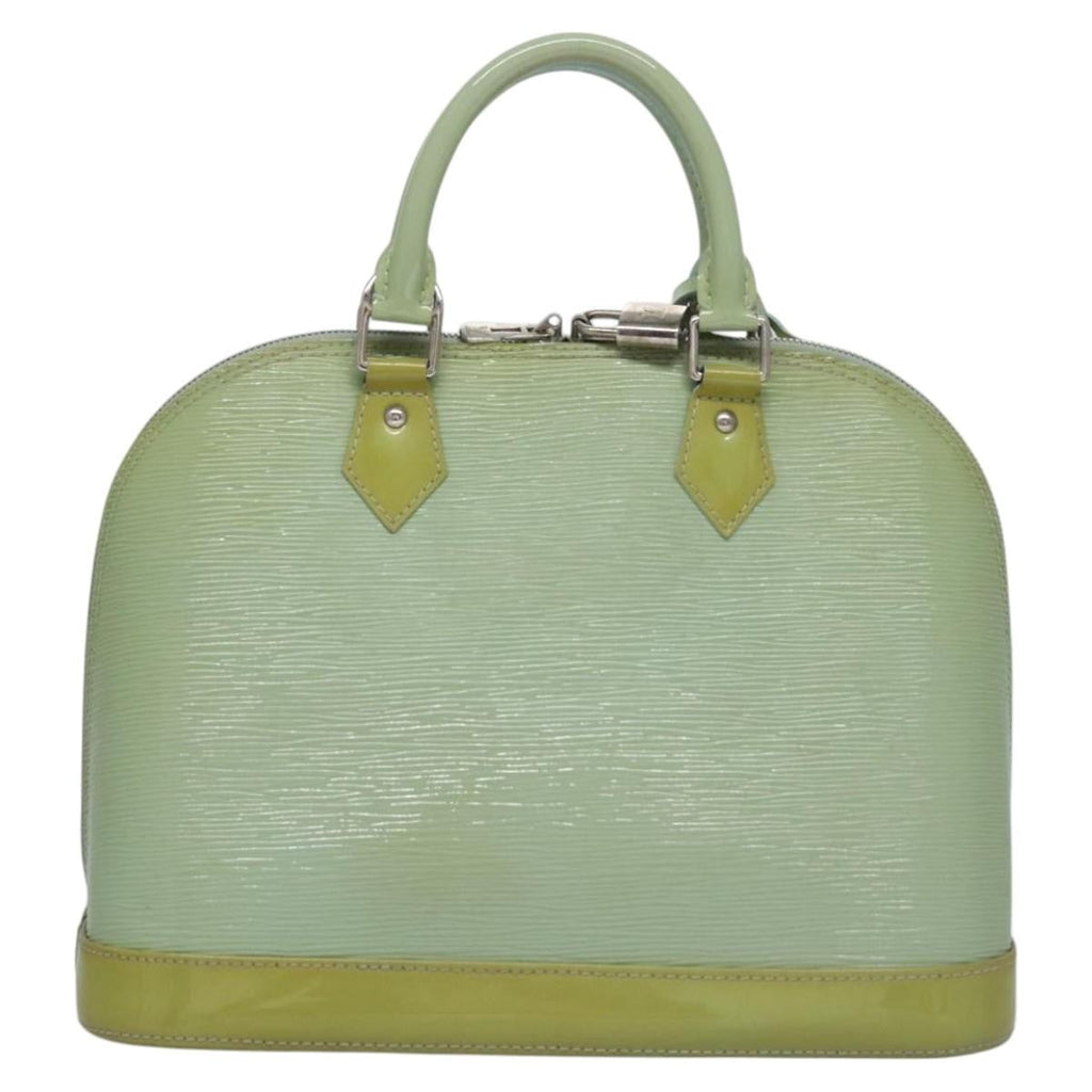 Louis Vuitton Alma Handbag Electric Epi Leather Green Patent_Leather Handbag