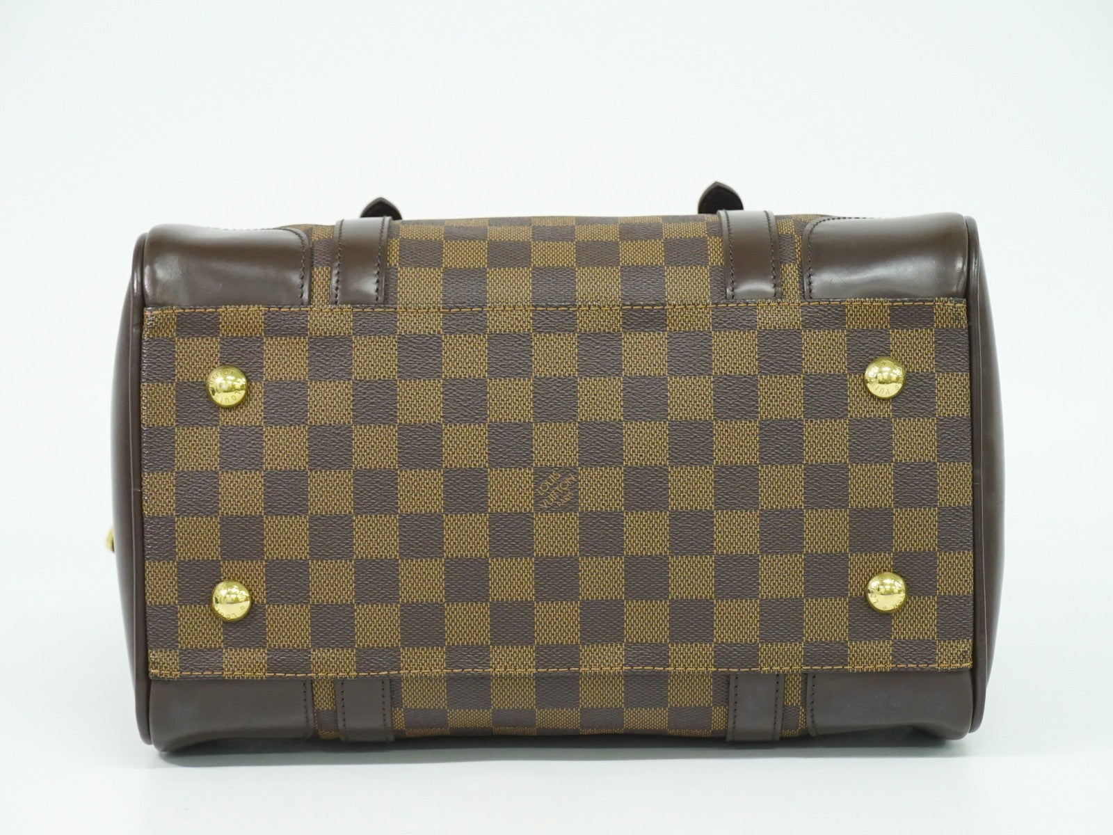 Louis Vuitton Berkeley Handbag Damier Brown Canvas Handbag