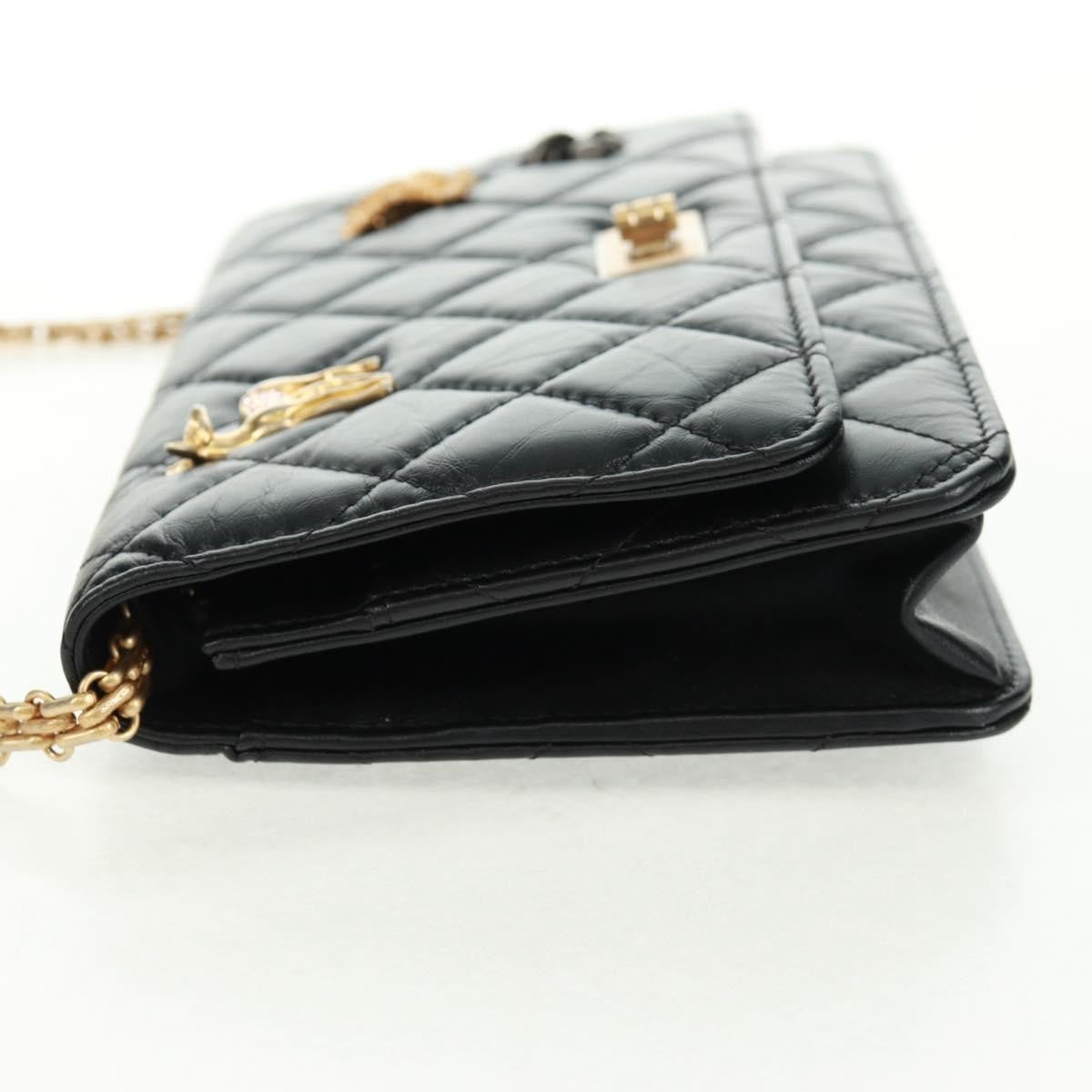 Chanel Lucky Charms Reissue 2.55 Flap Bag Leather Black Leather Shoulder Bag Bag